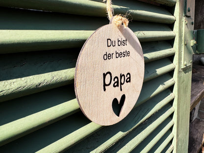 Anhänger | Holzschild &quot;Bester Papa&quot;